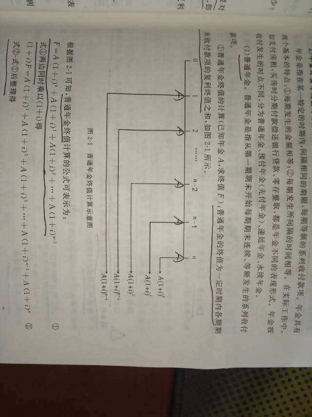 给您拍两张图，同样是n期的情况下，预付年金的终值系数在普通年金的终值系数的基础上，再乘以（1 i）