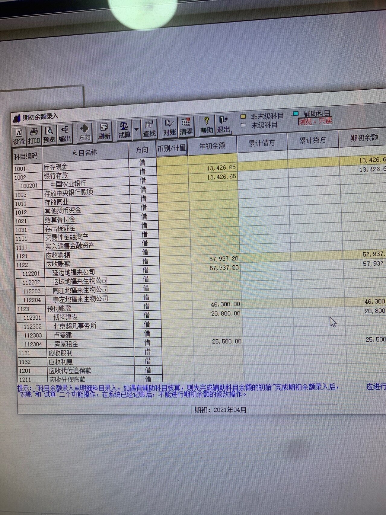 老师 我起初录入是按照二级科目录入的 但是为什么余额表还是只有一级科目呢