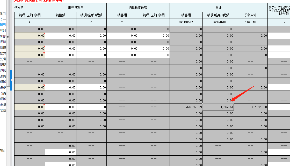 老师好，我申报增值税体式的看不懂，帮我看看咋回事，这是我填的数，提示我看不懂